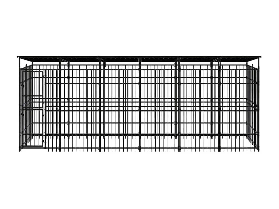 Chenil cage enclos pac noire 576 x 192 x 200 cm 02_0041731