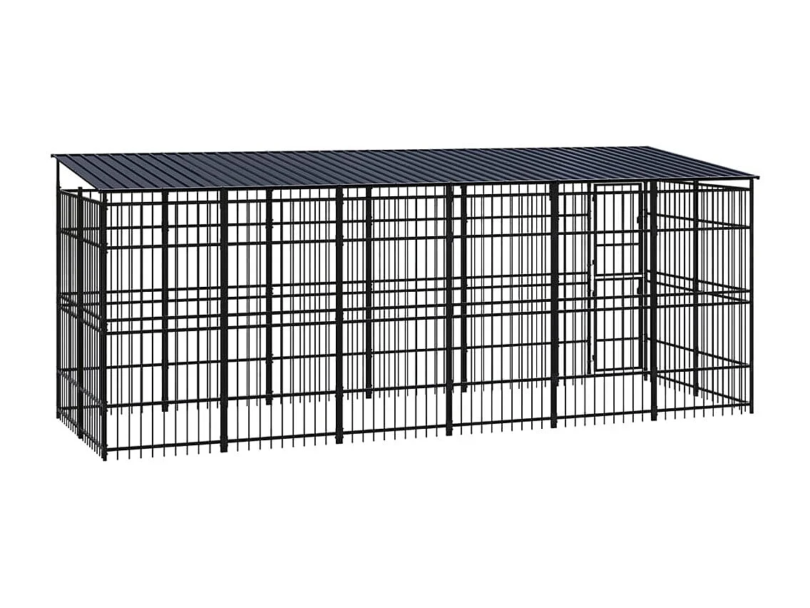 Chenil cage enclos pac noire 576 x 192 x 200 cm 02_0041731