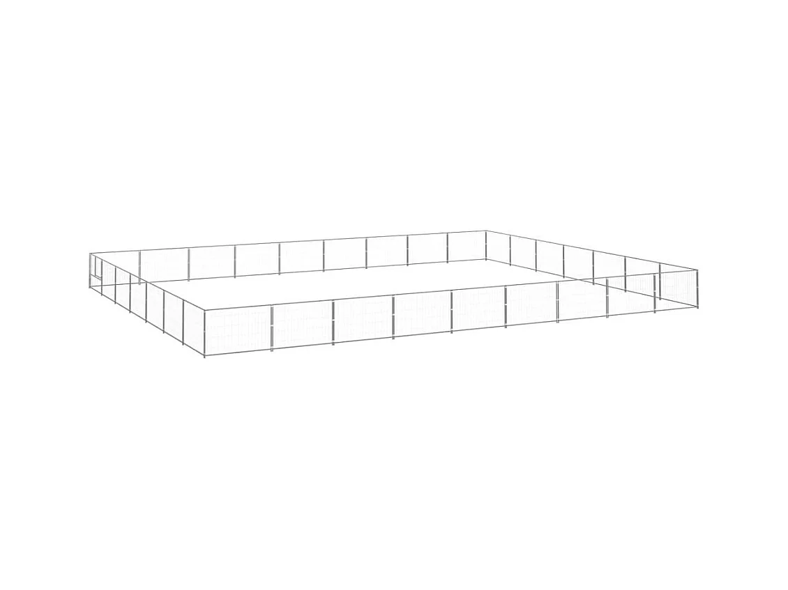 Chenil extérieur cage enclos argenté 900 x 700 x 70 cm 02_0000295