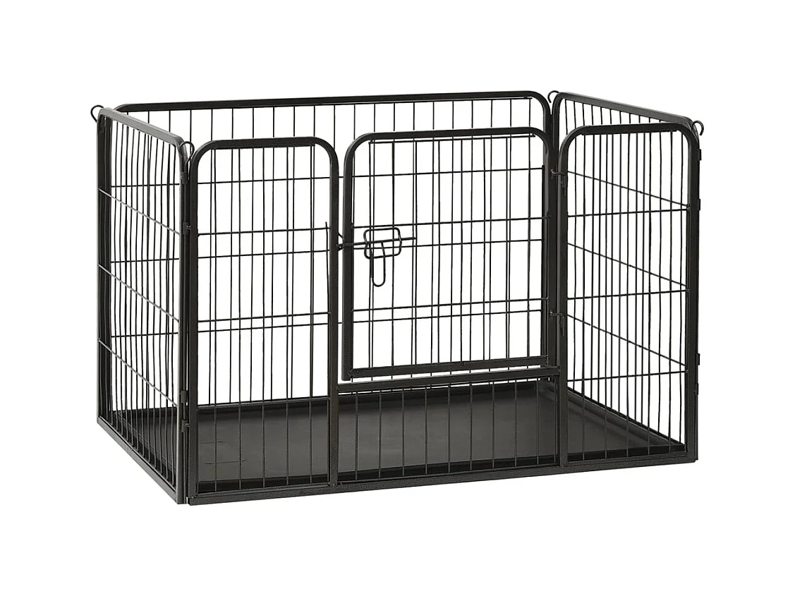 Parc pour chiots acier noire 91.5 x 59 x 61 cm 02_0000570