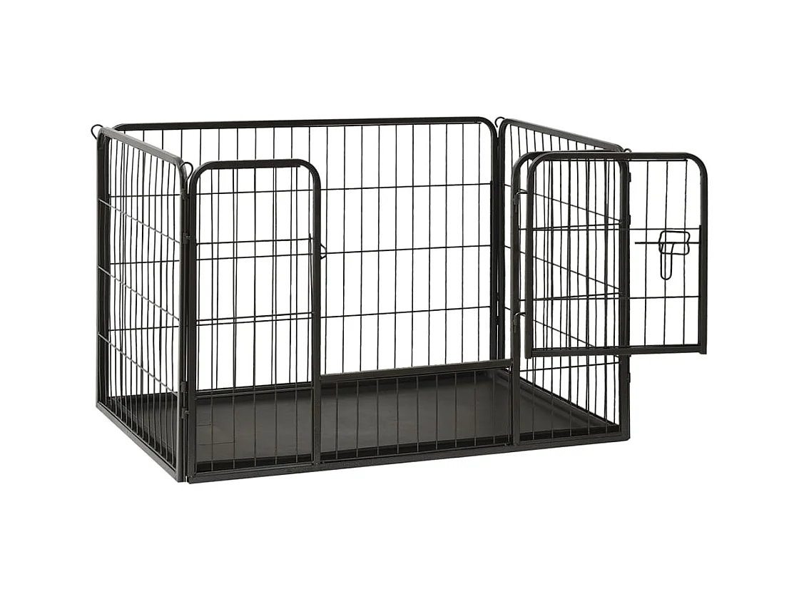 Parc pour chiots acier noire 91.5 x 59 x 61 cm 02_0000570