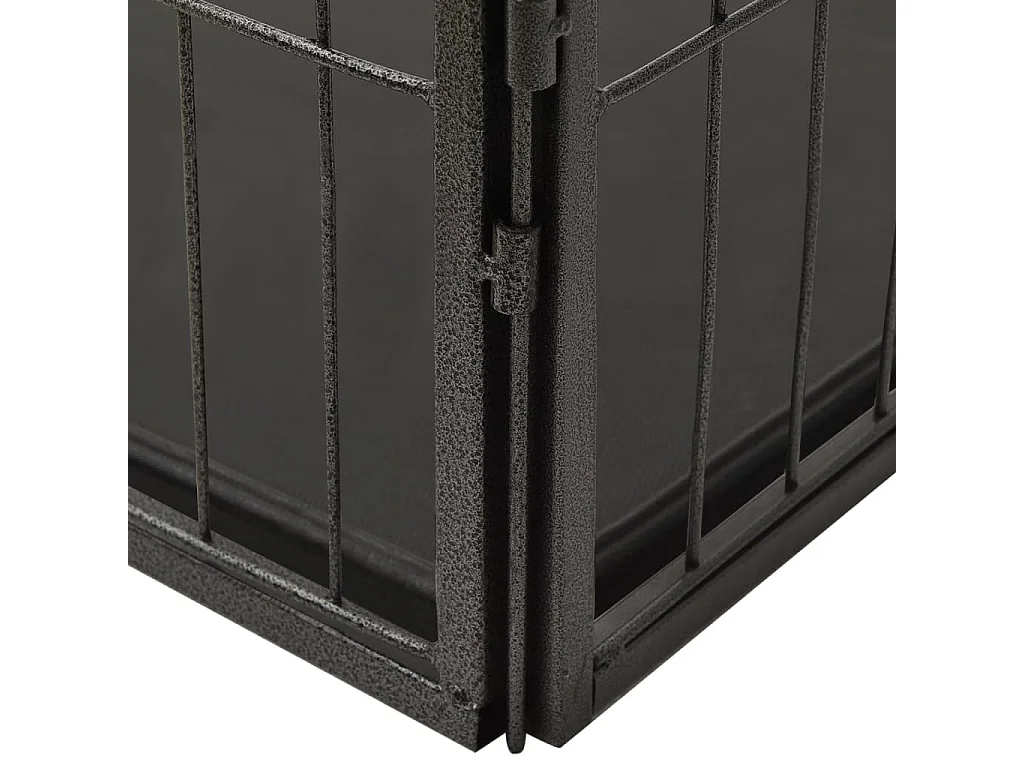 Box per cuccioli in acciaio 91,5 x 59 x 61 cm acciaio nero 02_0000570