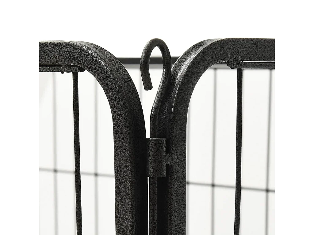 Box per cuccioli in acciaio 91,5 x 59 x 61 cm acciaio nero 02_0000570