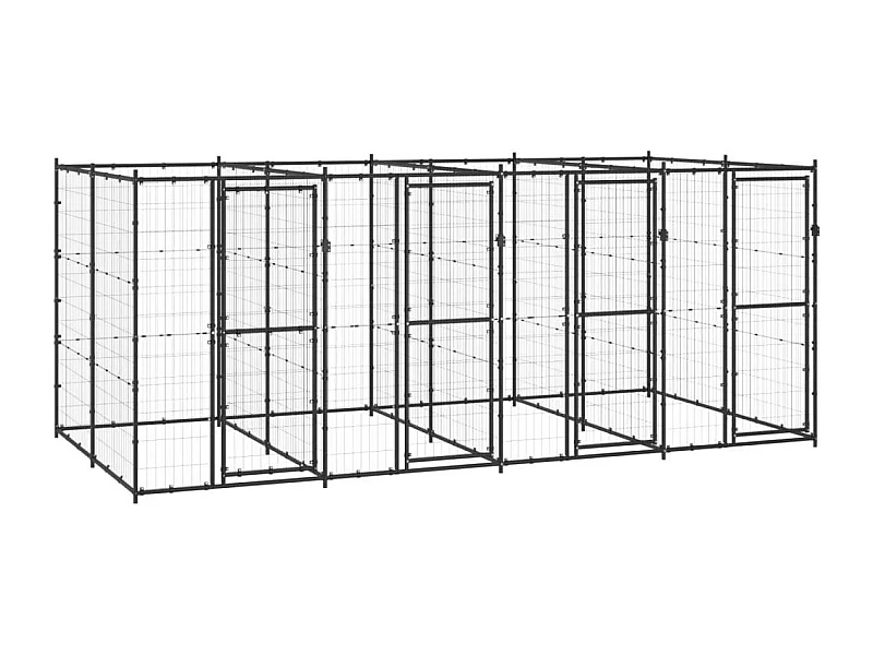 Chenil extérieur cage enclos 440 x 220 x 180 cm 02_0000388