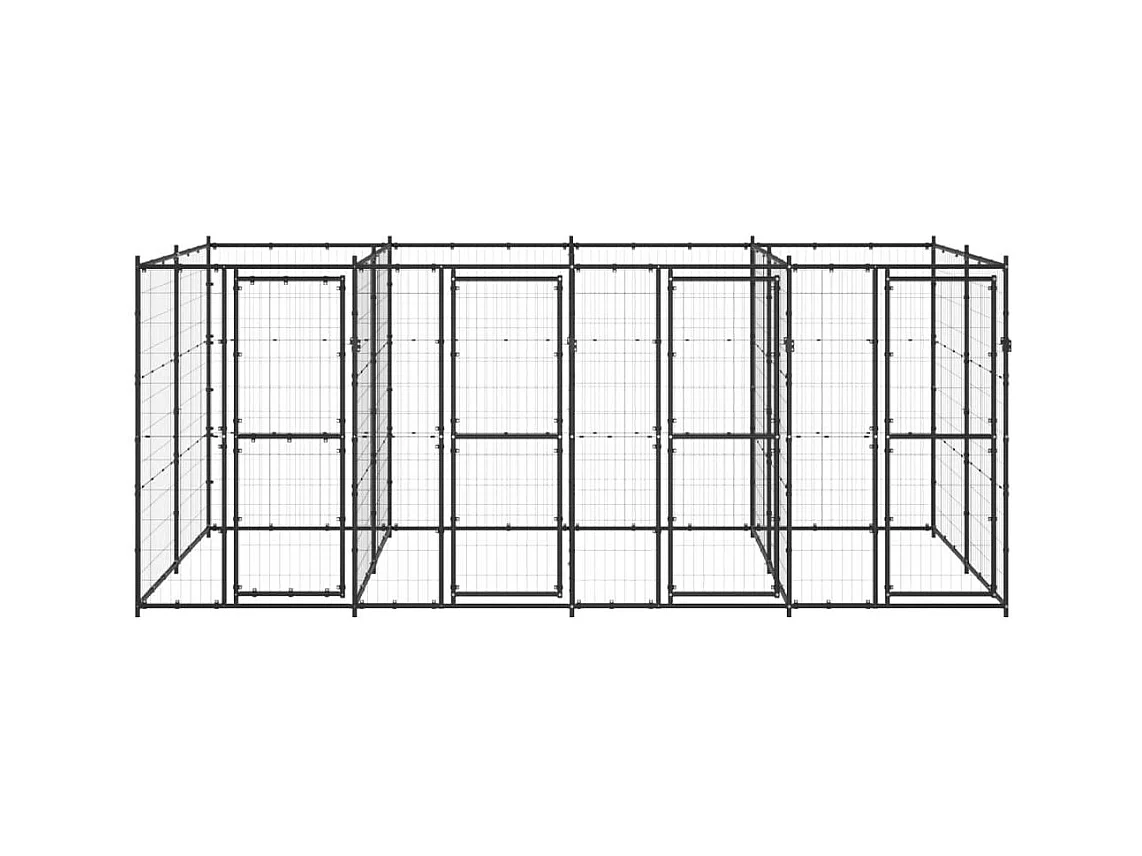 Chenil extérieur cage enclos 440 x 220 x 180 cm 02_0000388