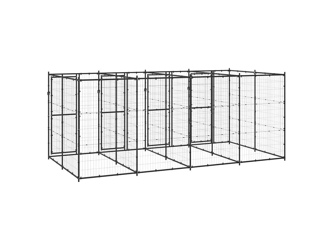 Chenil extérieur cage enclos 440 x 220 x 180 cm 02_0000388
