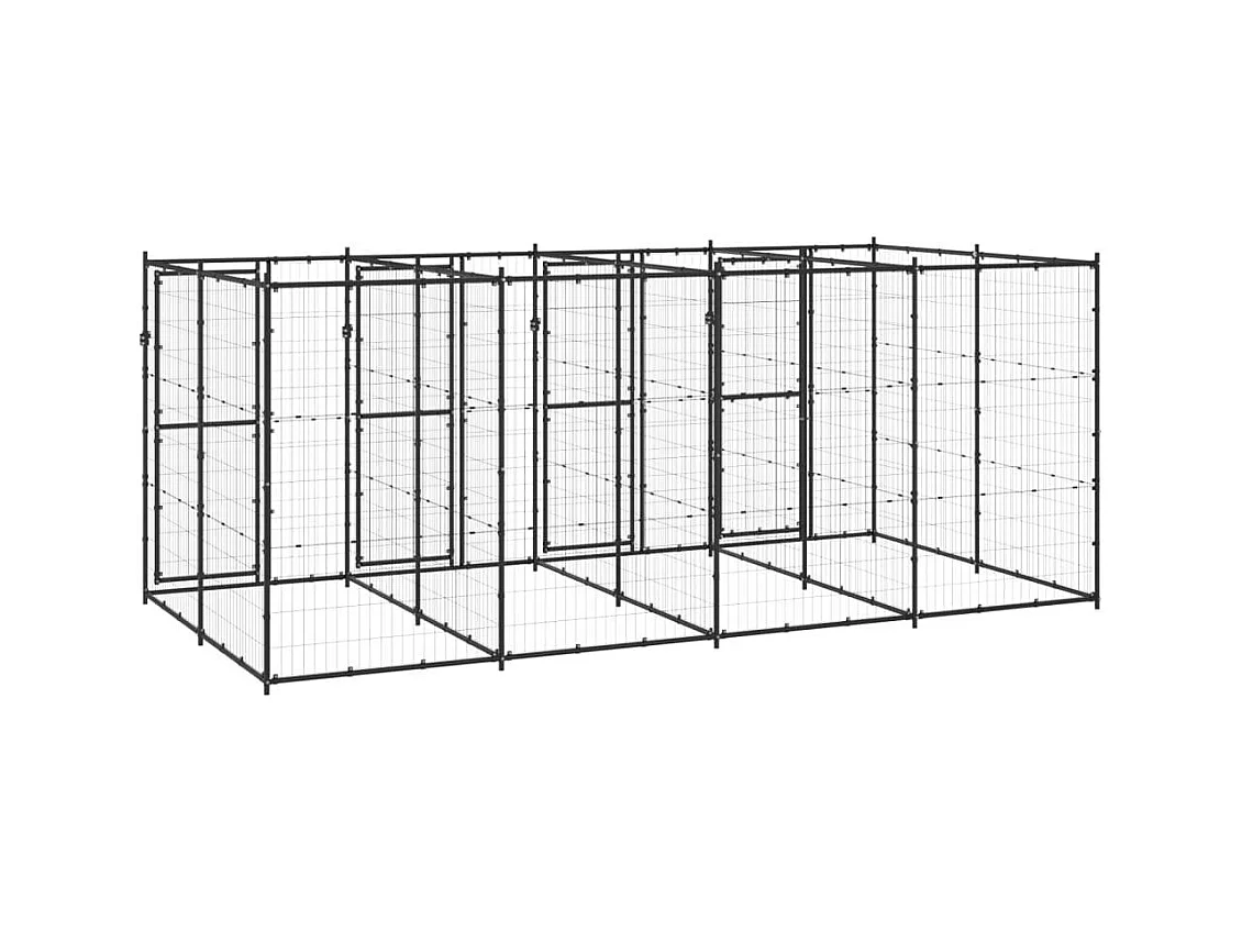Chenil extérieur cage enclos 440 x 220 x 180 cm 02_0000388