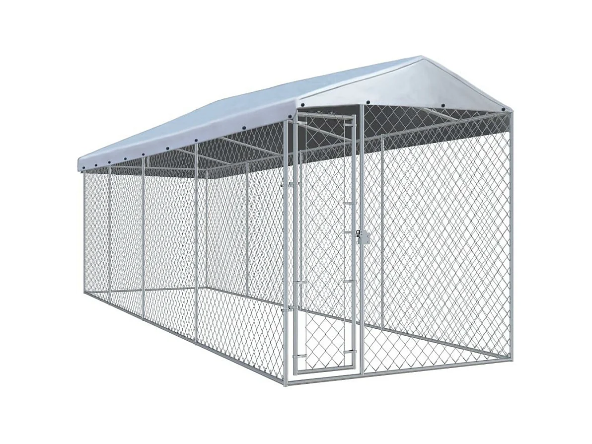 Chenil extérieur cage enclos 760 x 192 x 225 cm 02_0000456