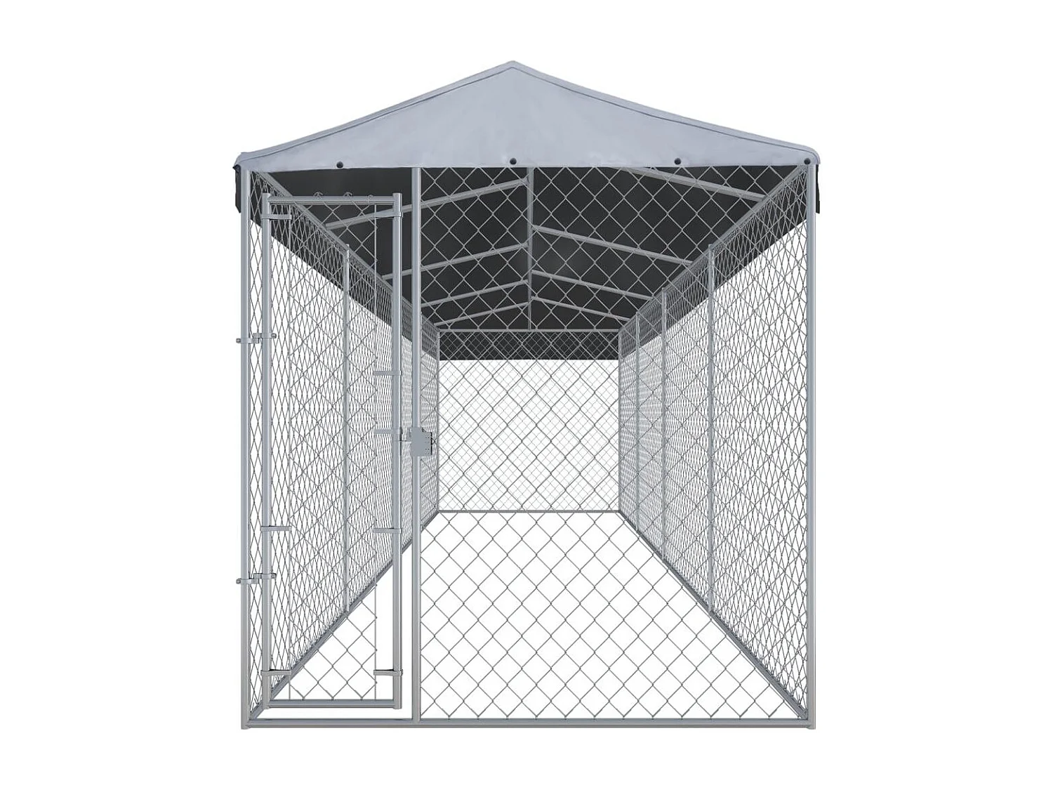 Jaula tipo caseta para exteriores parque para perros de exterior con techo para perros 760 x 190 x 225 cm 02_0000456