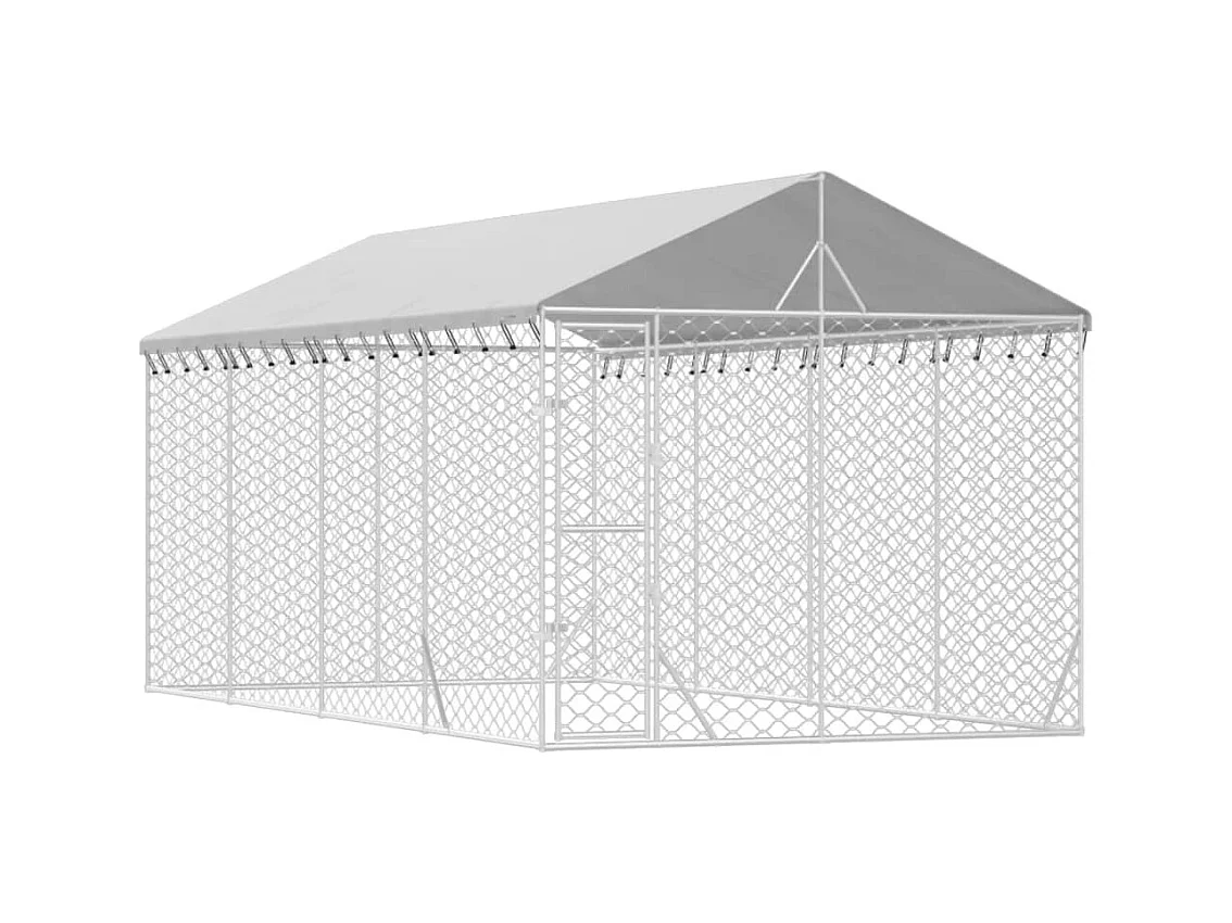 Chenil cage enclos pac argenté 3 x 6 x 45414 cm 02_0041901