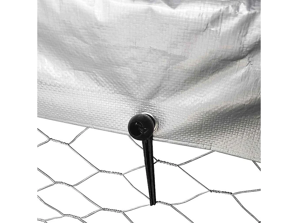 Gaiola para canil exterior animal pac com telhado 600 x 200 x 150 cm Prata 02_0041911