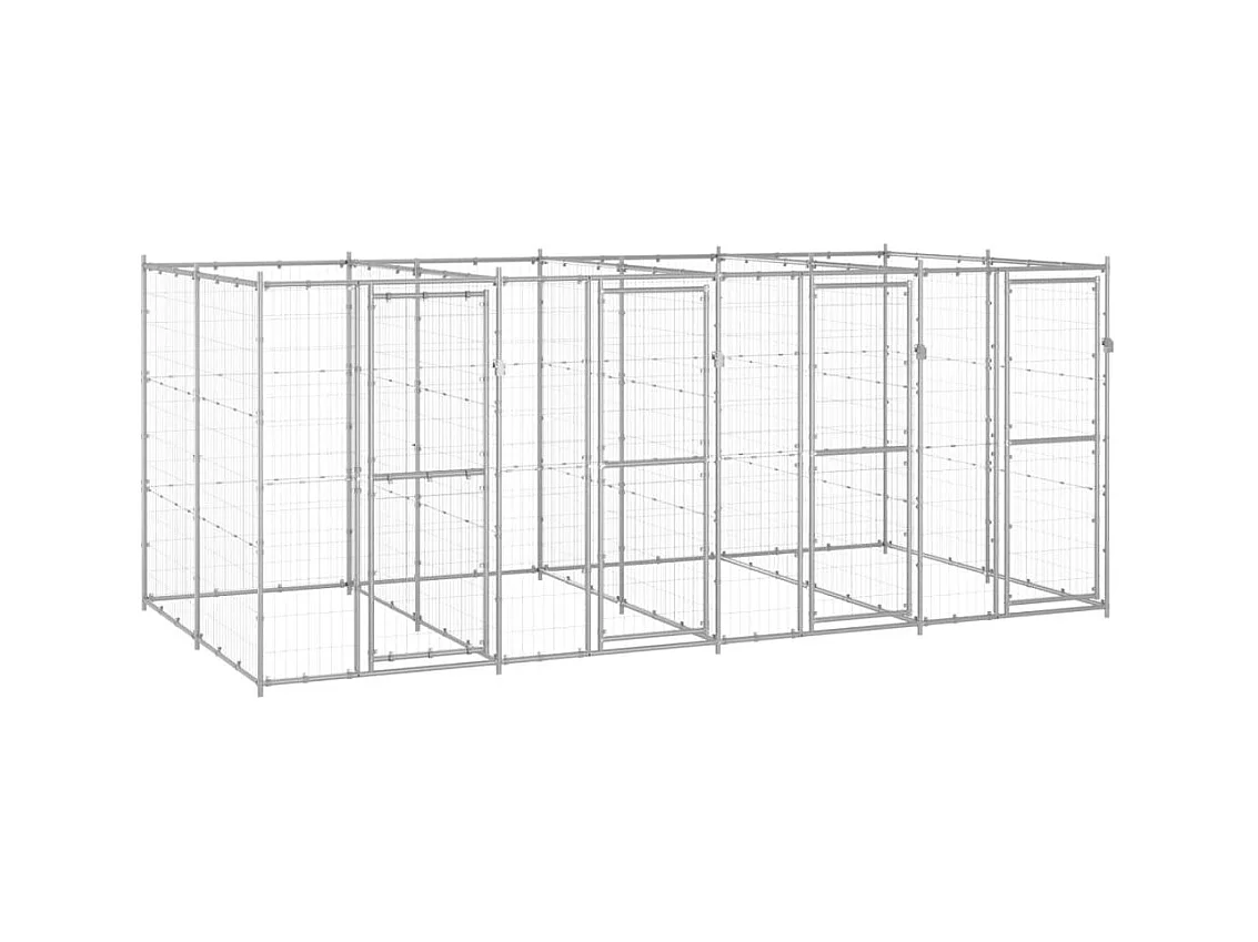 Chenil extérieur cage enclos 440 x 220 x 180 cm 02_0000430