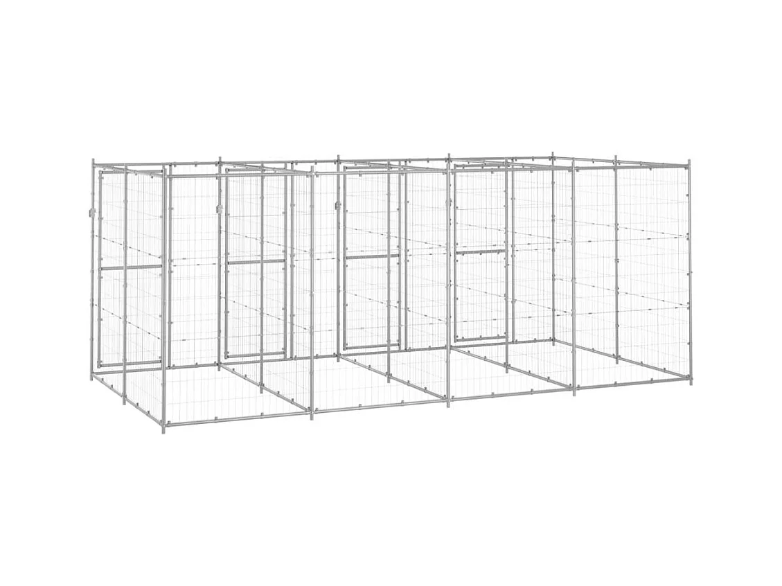 Chenil extérieur cage enclos 440 x 220 x 180 cm 02_0000430