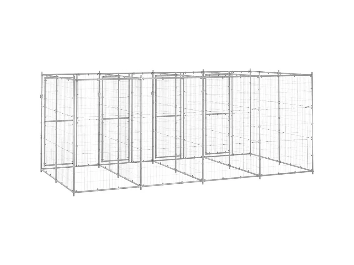 Chenil extérieur cage enclos 440 x 220 x 180 cm 02_0000430