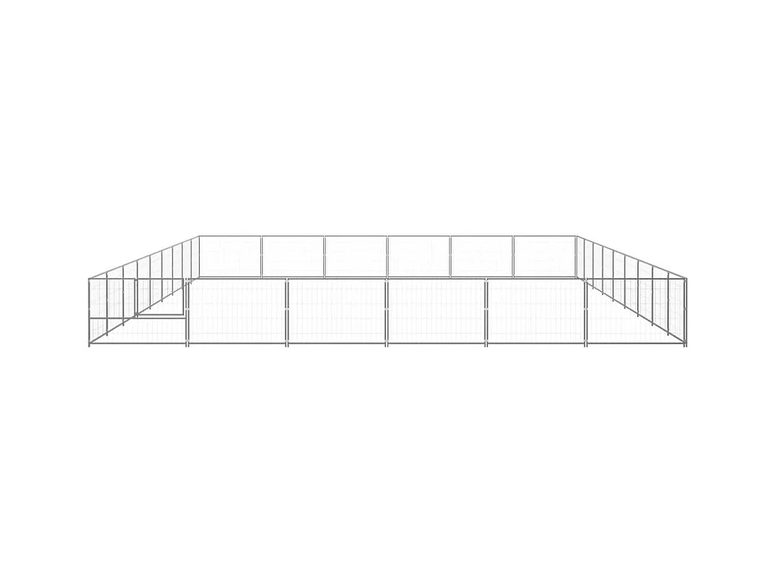 Chenil extérieur cage enclos argenté 900 x 600 x 70 cm 02_0000287