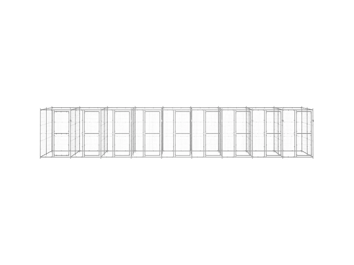 Chenil extérieur cage enclos 990 x 220 x 180 cm 02_0000412