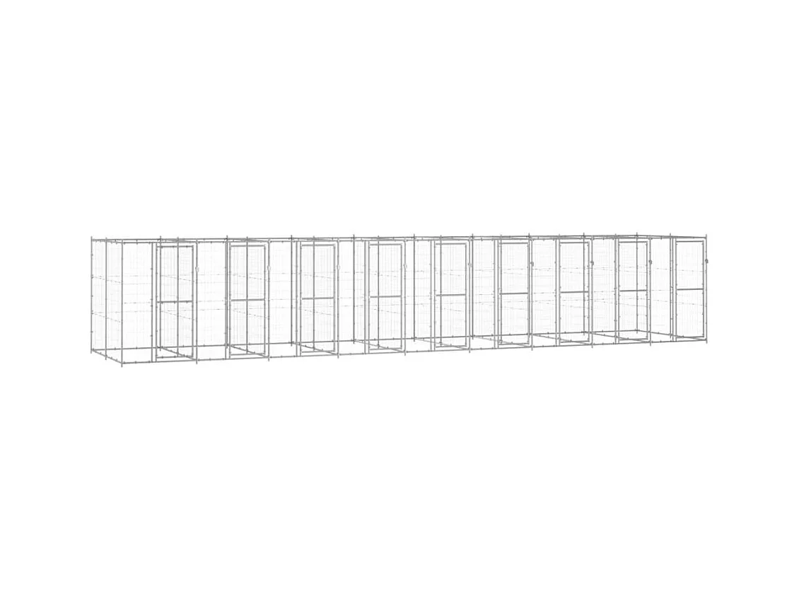 Chenil extérieur cage enclos 990 x 220 x 180 cm 02_0000412