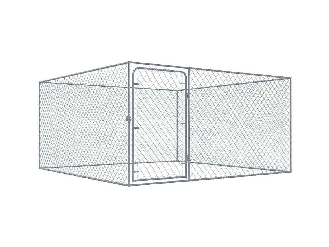 Chenil extérieur cage enclos 200 x 200 x 100 cm 02_0000471