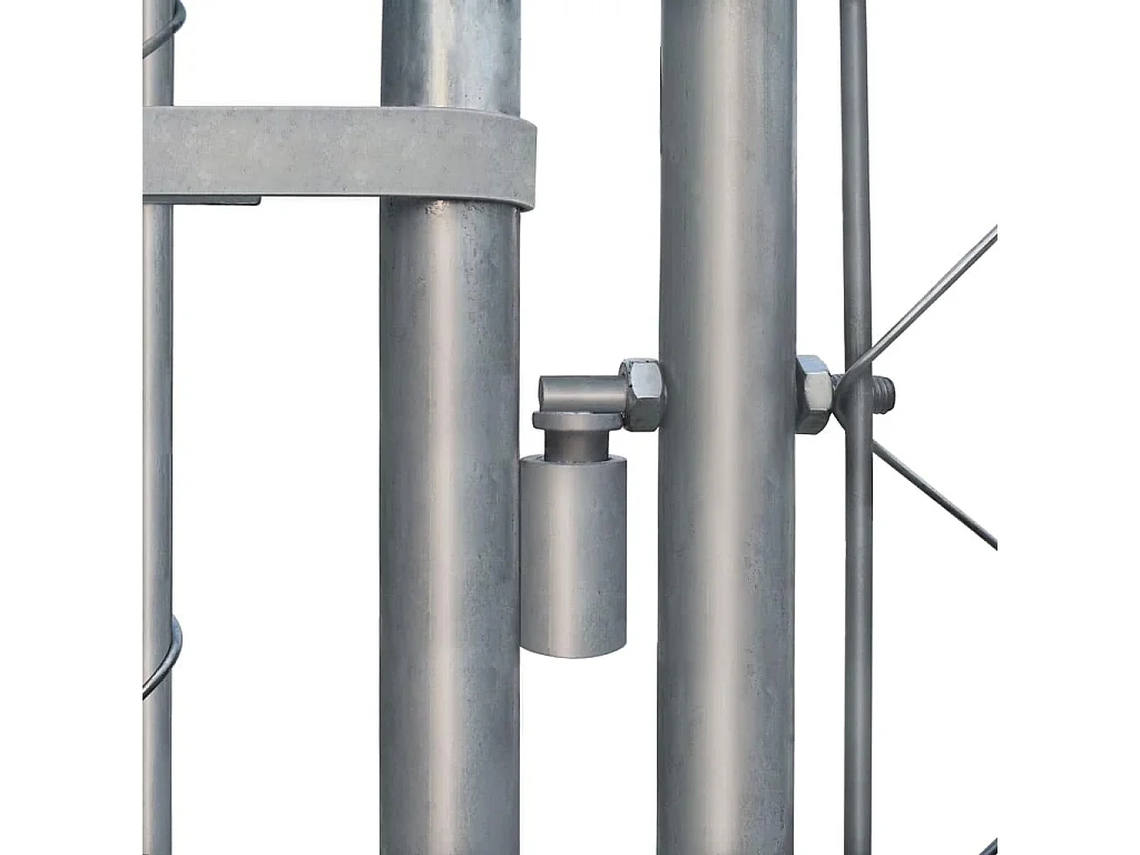 Cuccia da esterno gabbia recinto per animali box per cani da esterno in acciaio zincato 2 x 2 x 1 m 02_0000471