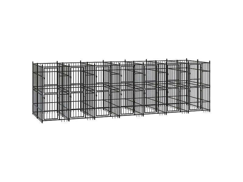 Gaiola para canil outdoor animal pac para cães aço 12,9 m² preto 02_0041786