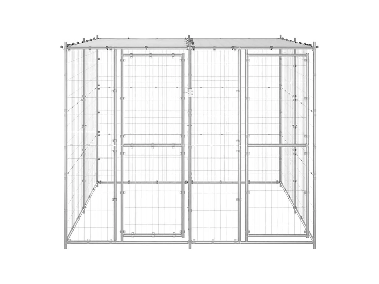 Chenil extérieur cage enclos 220 x 220 x 180 cm 02_0000444