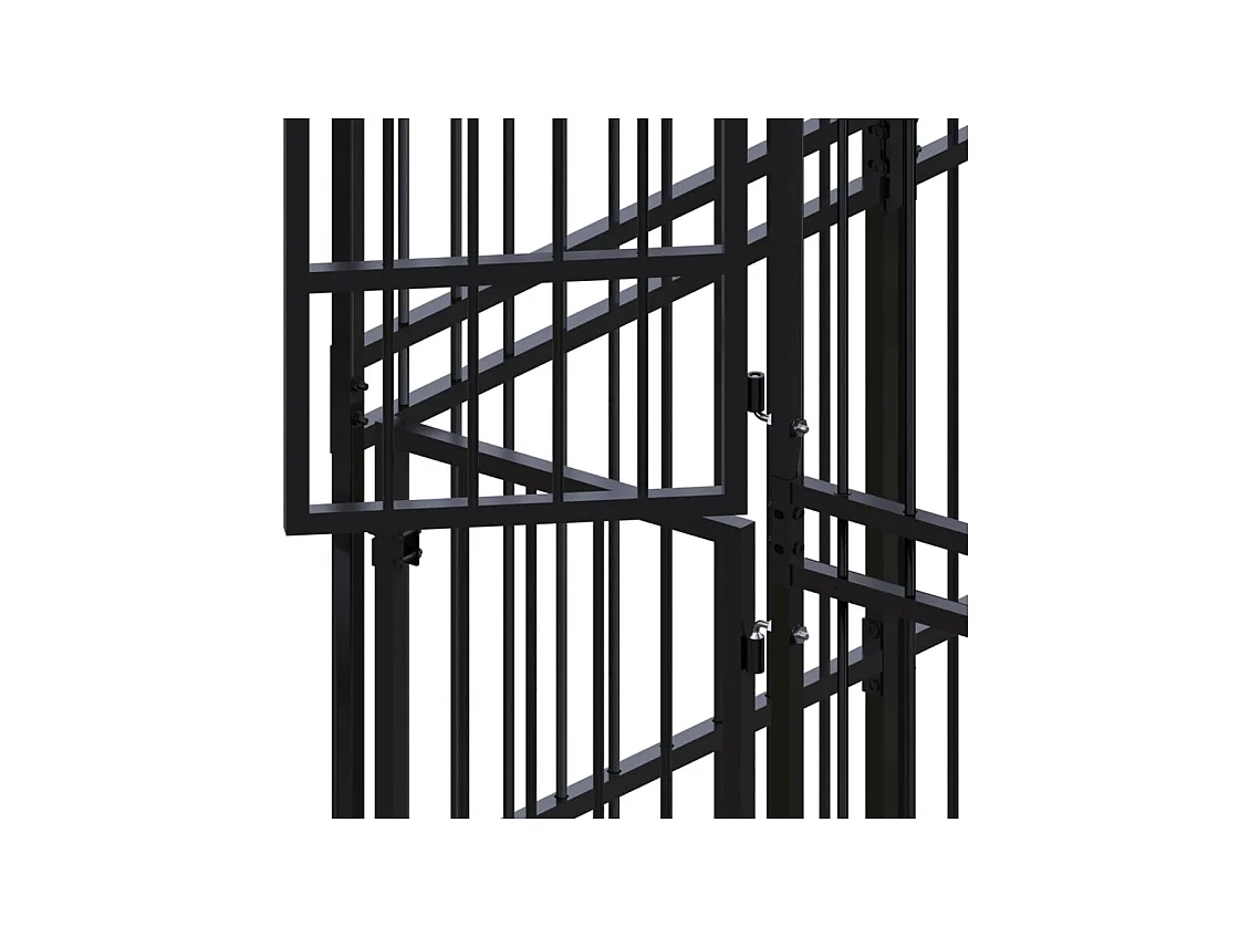 Gaiola para canil outdoor animal pac para cães aço 7,37 m² preto 02_0041875