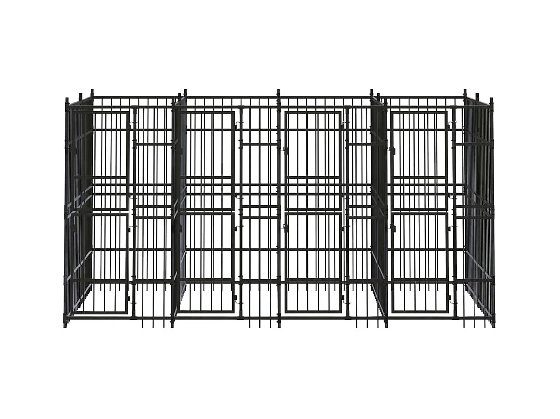 Gaiola para canil outdoor animal pac para cães aço 7,37 m² preto 02_0041875