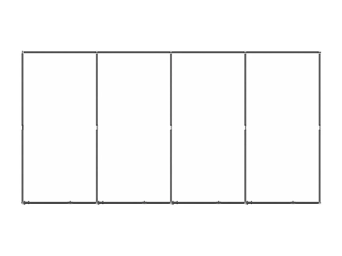 Gabbia per cuccia recinto per animali da esterno per cani in acciaio 7,37 m² nero 02_0041875