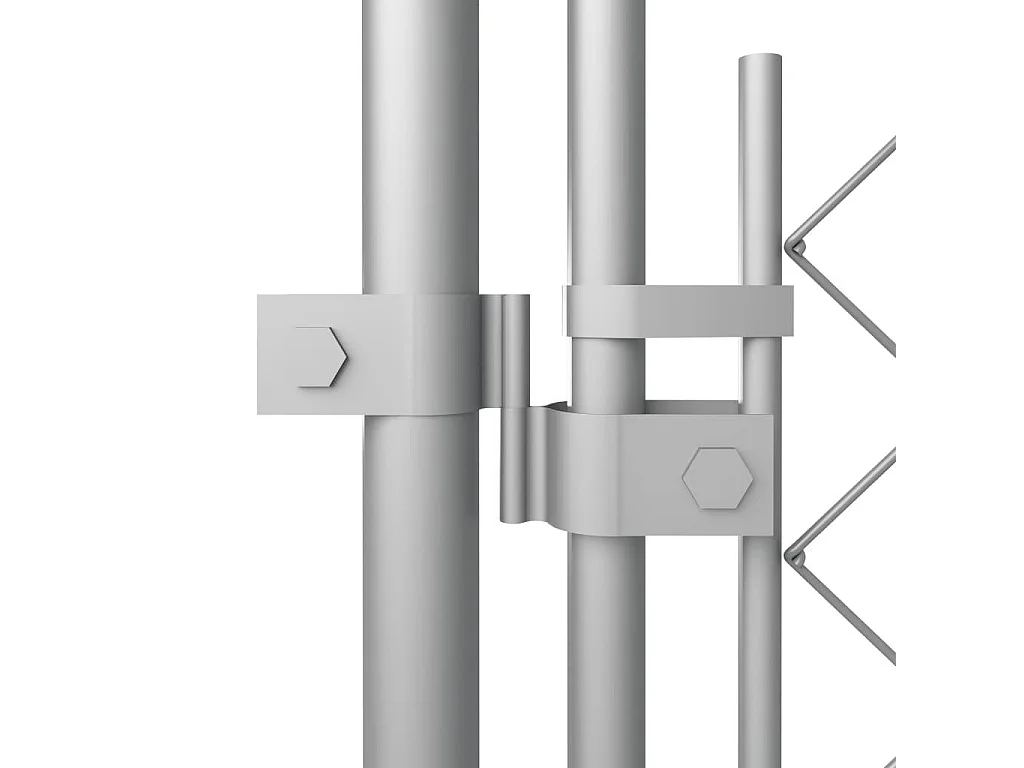 Jaula para perrera al aire libre, recinto para perros, parque para animales para exteriores, 8 x 4 x 2 m 02_0000466