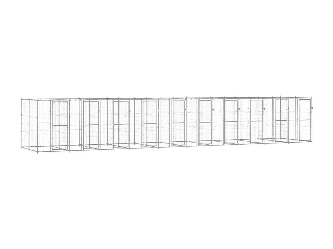 Chenil extérieur cage enclos 1100 x 220 x 180 cm 02_0000415