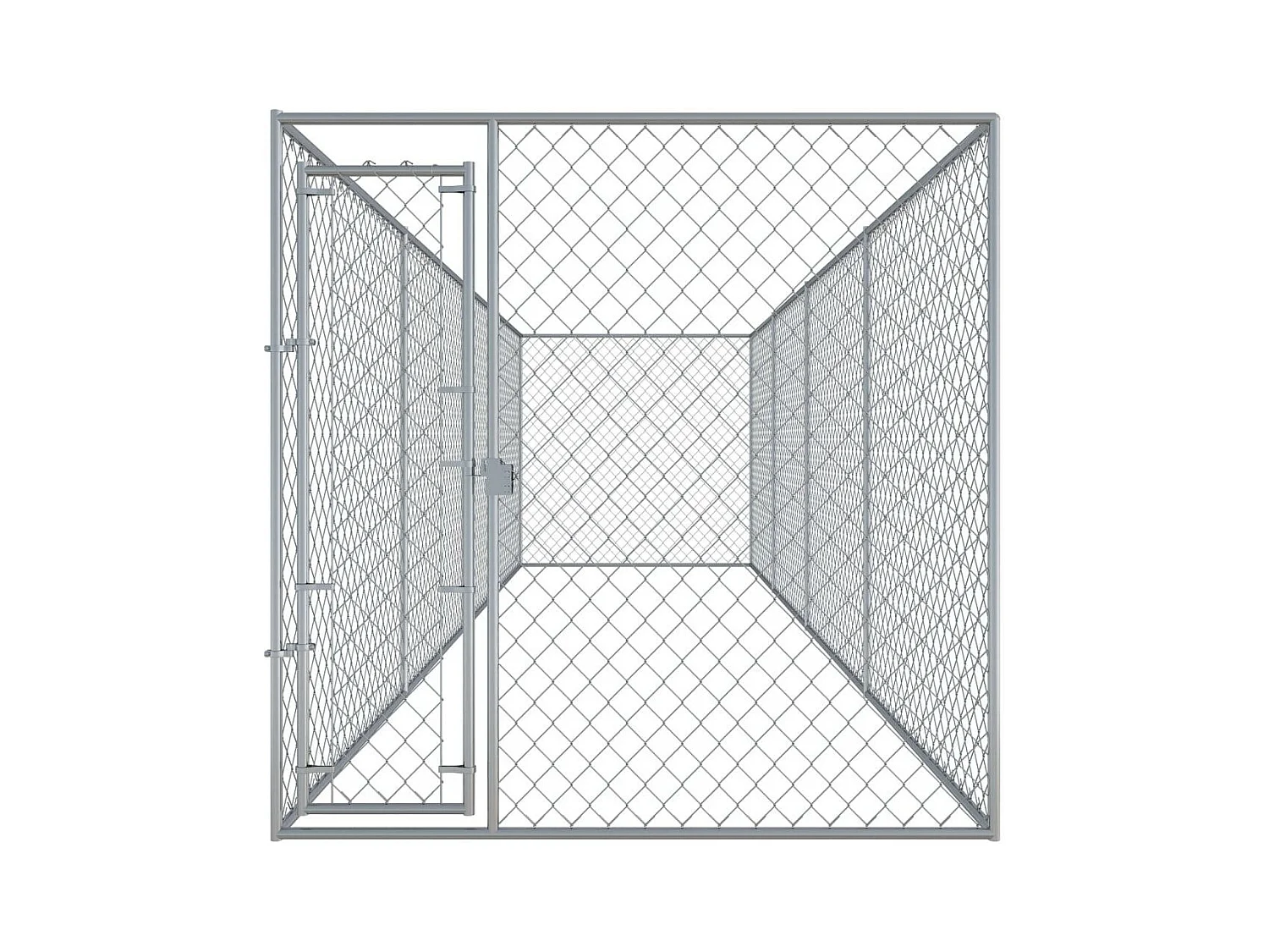 Chenil extérieur cage enclos 760 x 192 x 185 cm 02_0000360