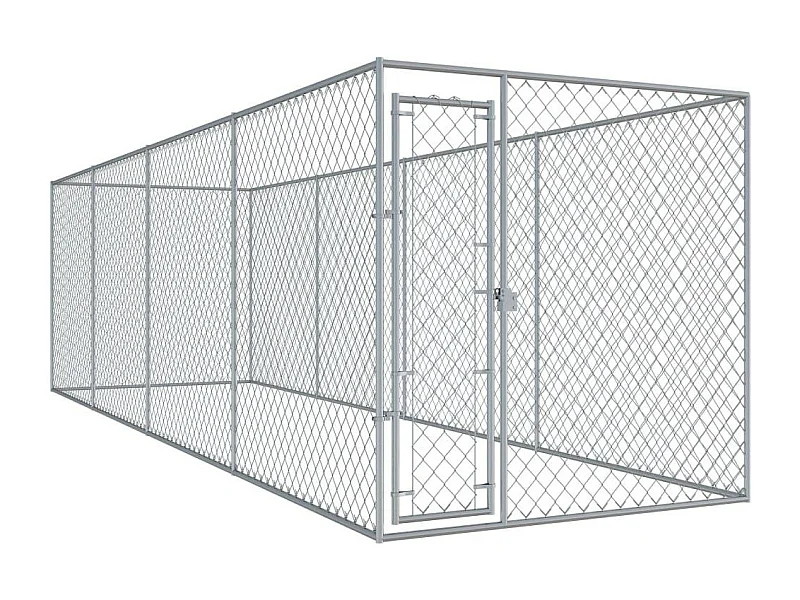 Chenil extérieur cage enclos 760 x 192 x 185 cm 02_0000360