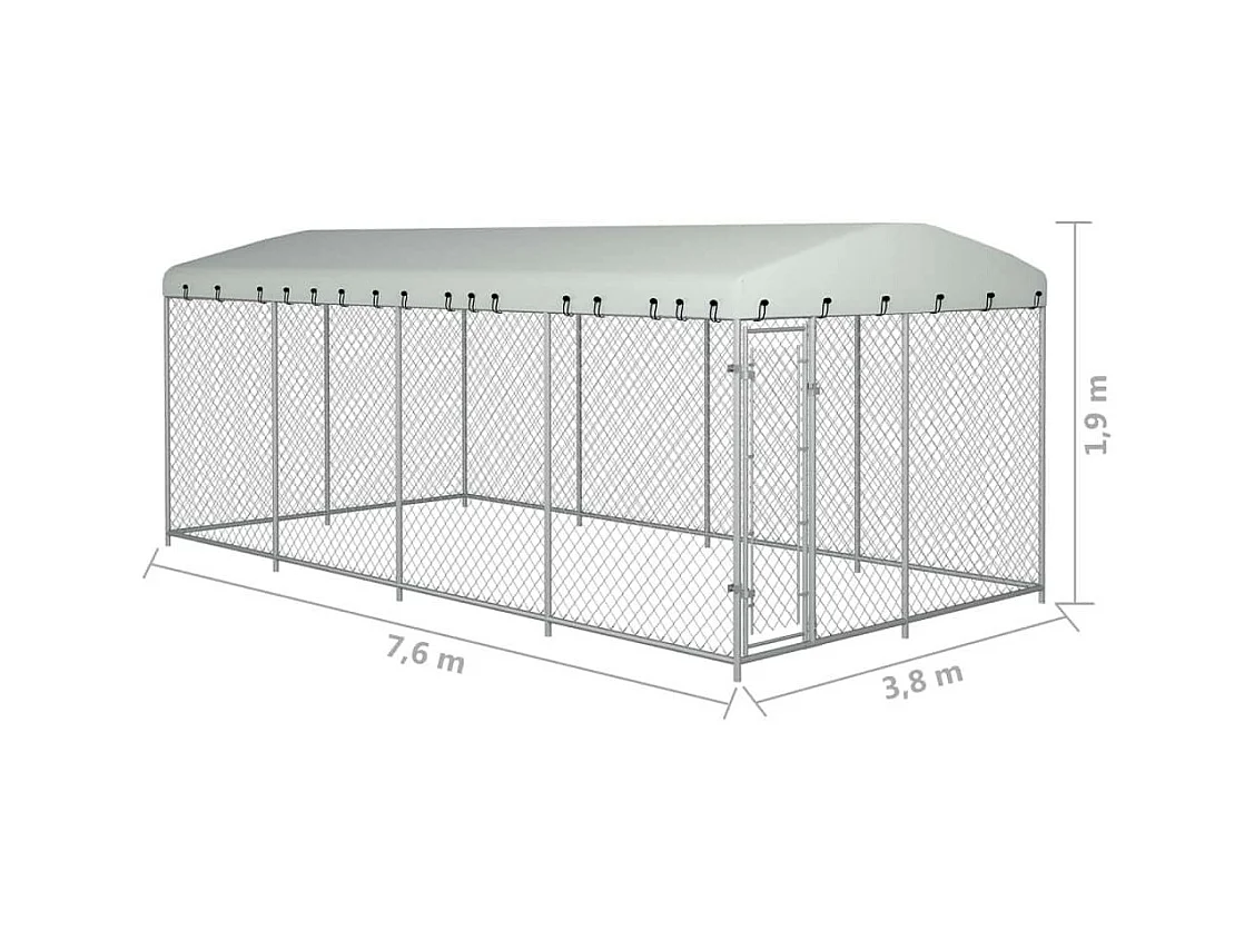 Chenil extérieur cage enclos 7.6 x 3.8 x 2.3 cm 02_0000458