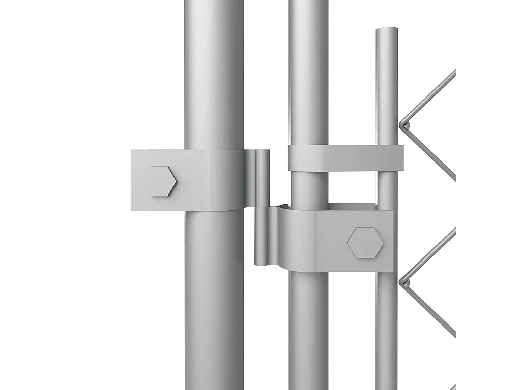 Box per cani da esterno con gabbia per cani da esterno con tetto per cani 8 x 4 x 2 m 02_0000458