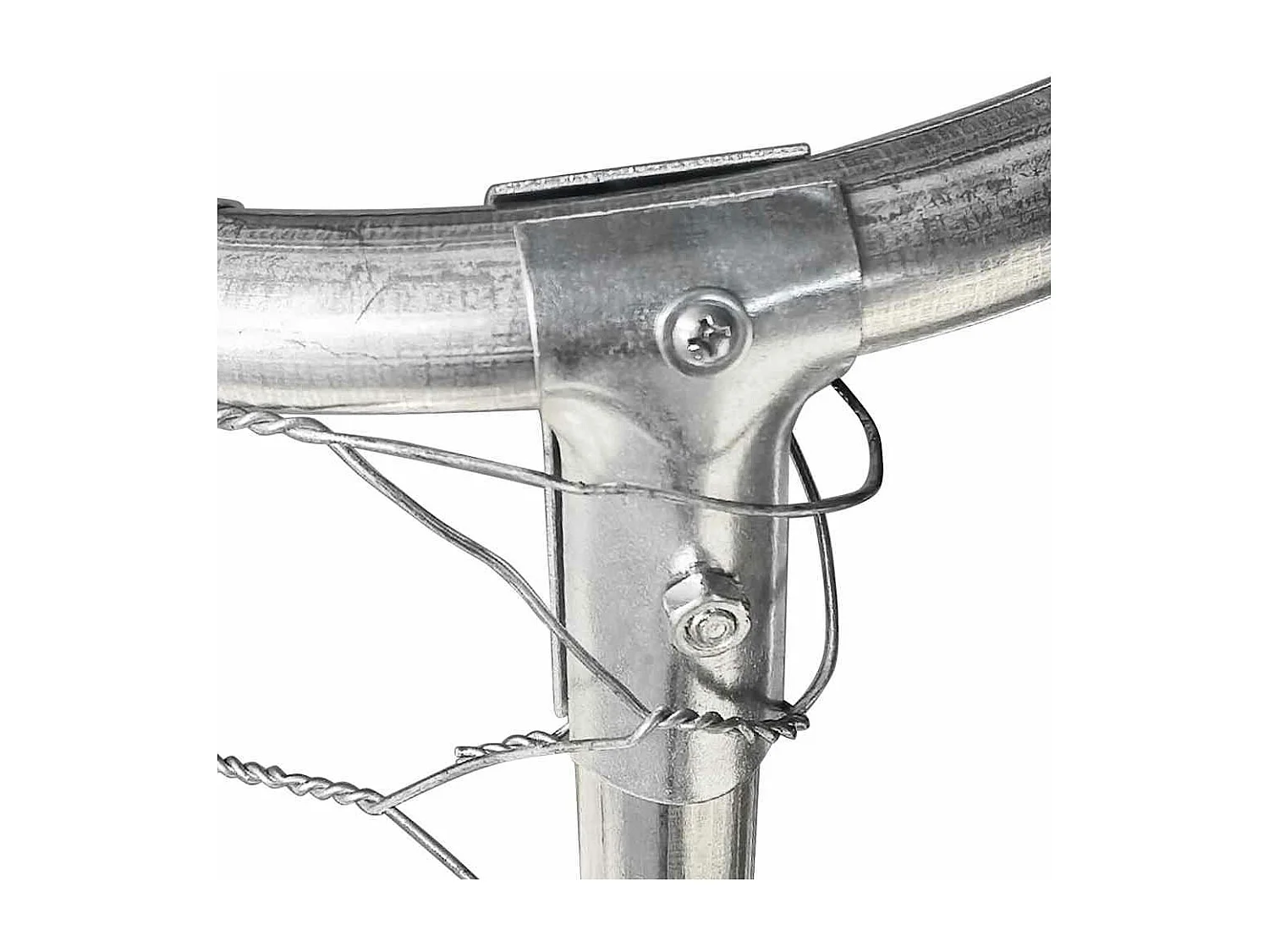 Gaiola para canil exterior animal pac com telhado 400 x 100 x 150 cm Prata 02_0041909