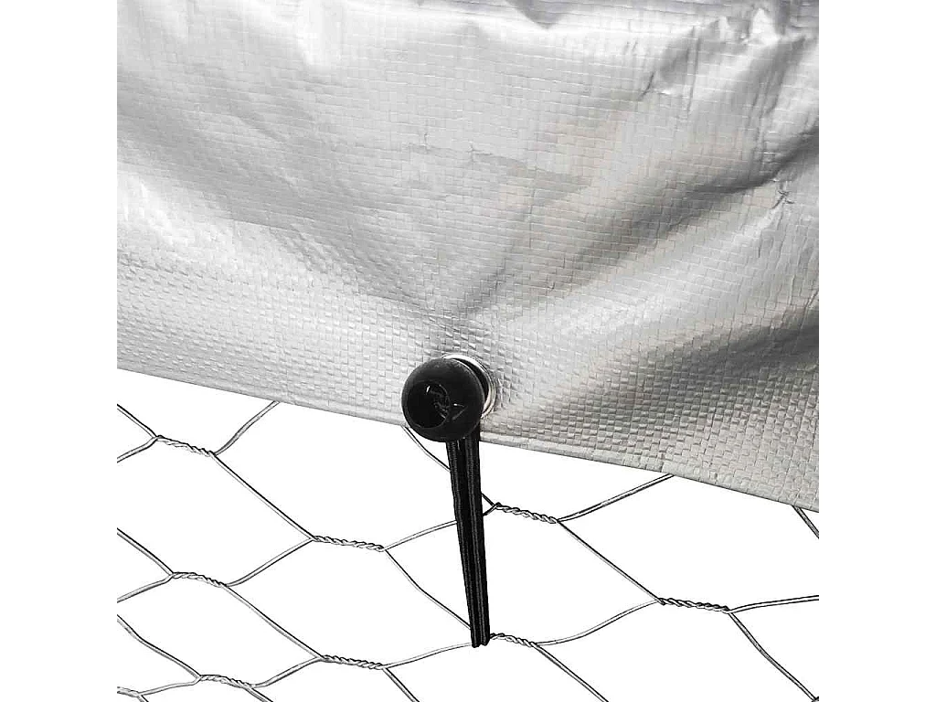 Gaiola para canil exterior animal pac com telhado 400 x 100 x 150 cm Prata 02_0041909