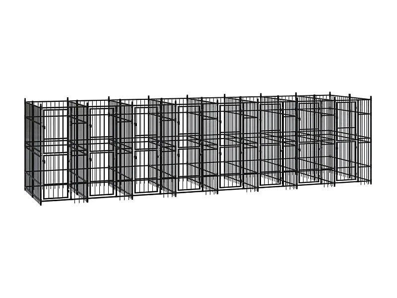 Gaiola para canil outdoor animal pac para cães aço 14,75 m² preto 02_0041792