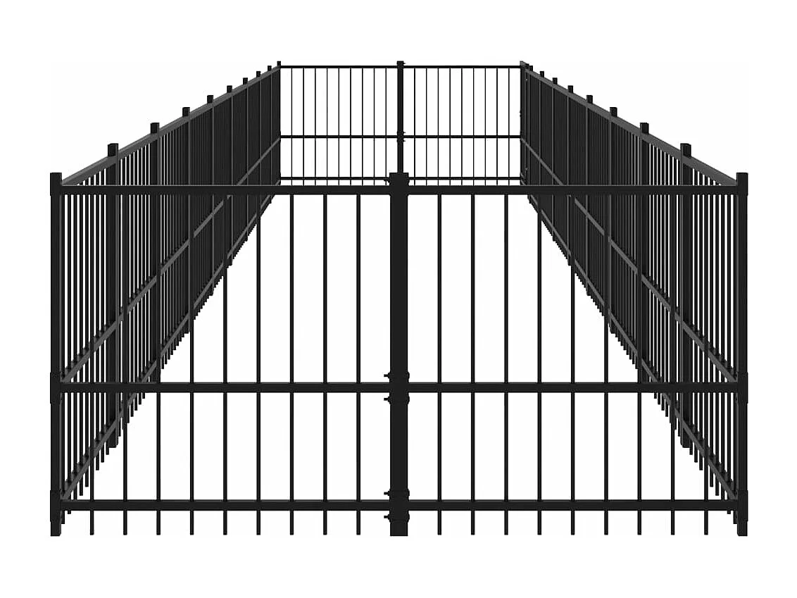 Chenil cage enclos pac noire 873 x 193.5 x 100 cm 02_0041802