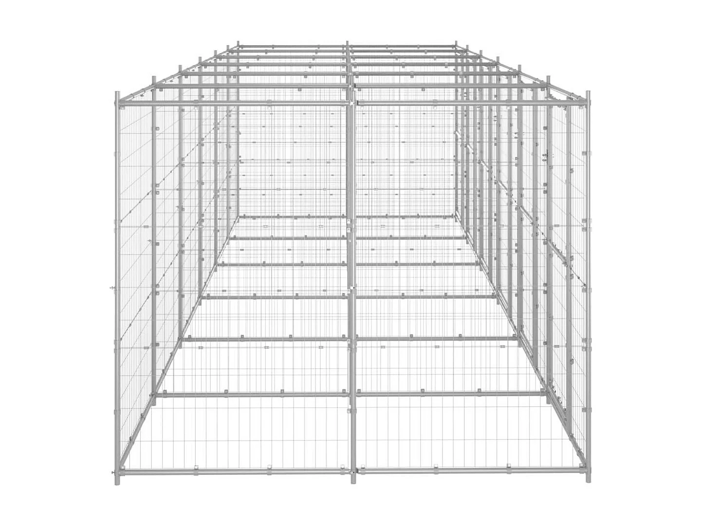 Recinto per animali da esterno per cani in acciaio zincato 14,52 m² 02_0000407