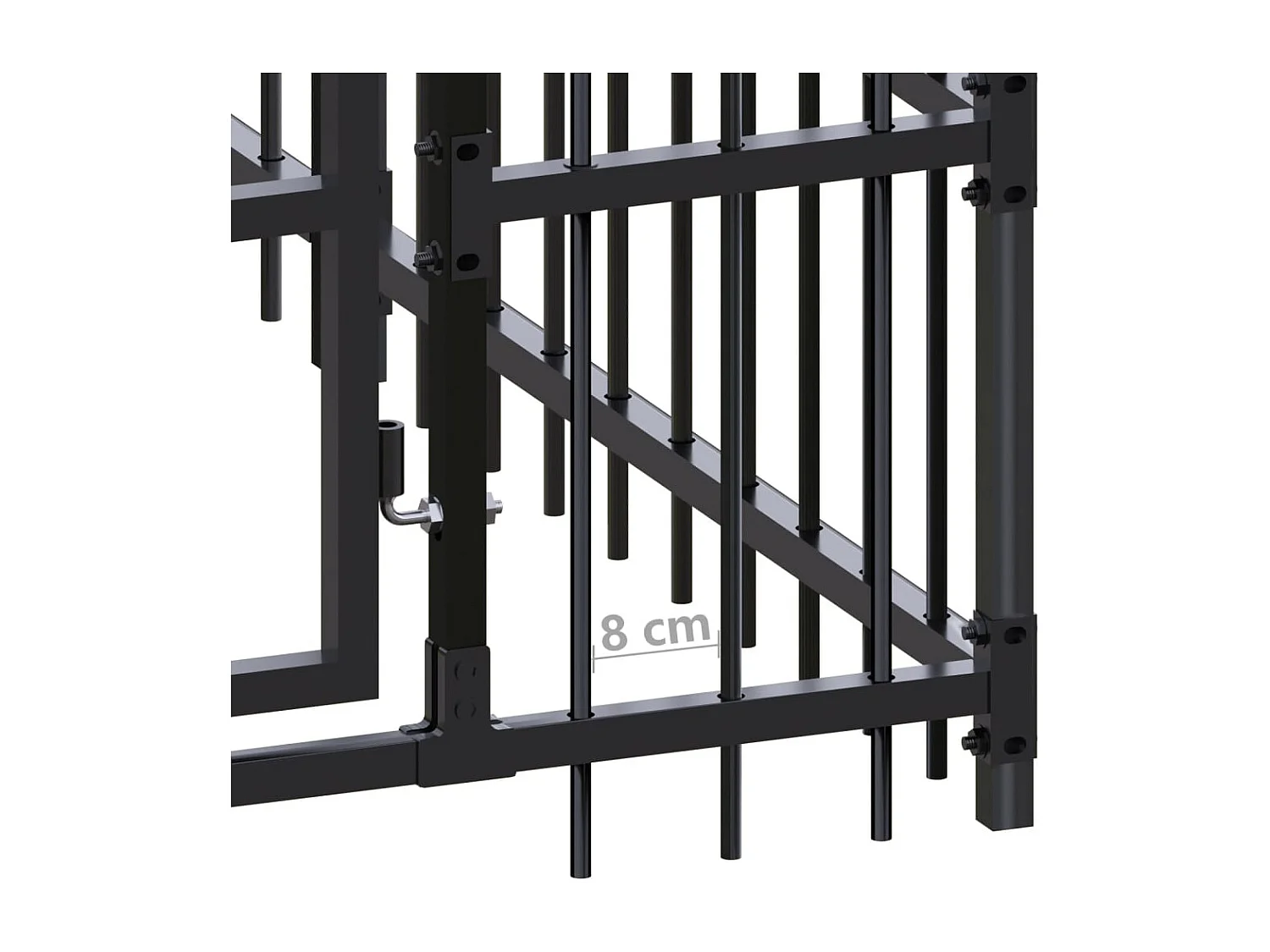 Chenil cage enclos pac noire 384 x 192 x 200 cm 02_0041766