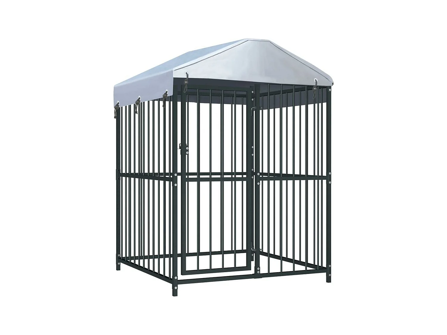 Box per cani da esterno con gabbia per cani da esterno con tetto per cani 120 x 120 x 150 cm 02_0000451