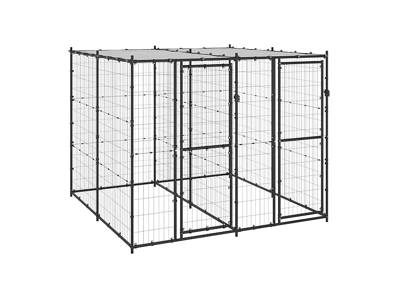 Chenil extérieur cage enclos 220 x 220 x 180 cm 02_0000401