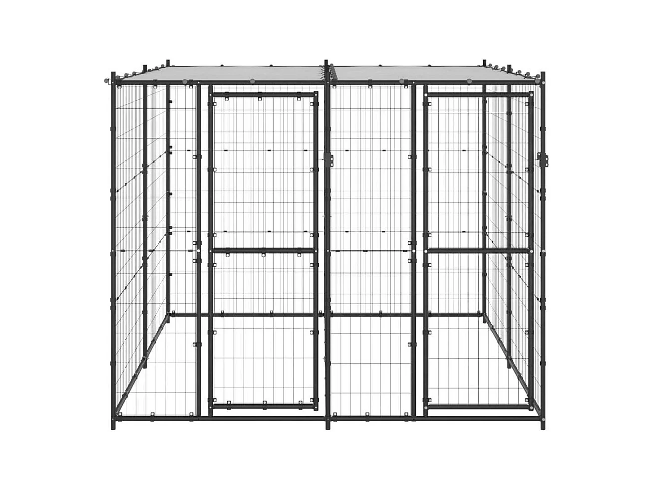 Chenil extérieur cage enclos 220 x 220 x 180 cm 02_0000401