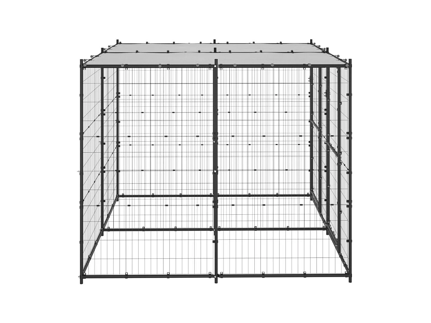 Chenil extérieur cage enclos 220 x 220 x 180 cm 02_0000401