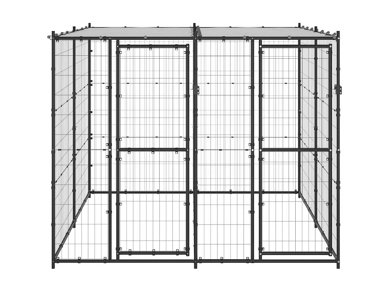 Chenil extérieur cage enclos 220 x 220 x 180 cm 02_0000401