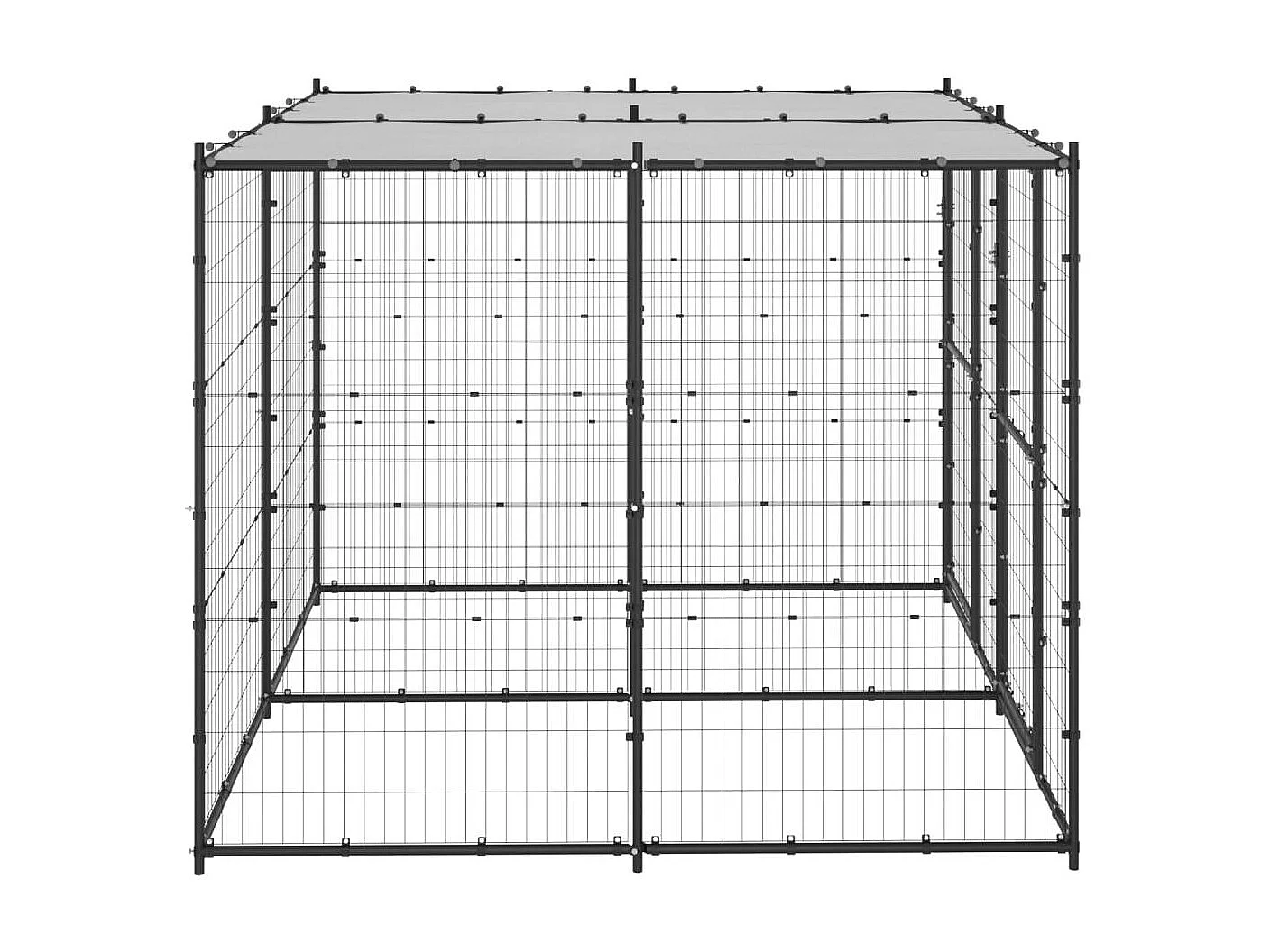 Chenil extérieur cage enclos 220 x 220 x 180 cm 02_0000401