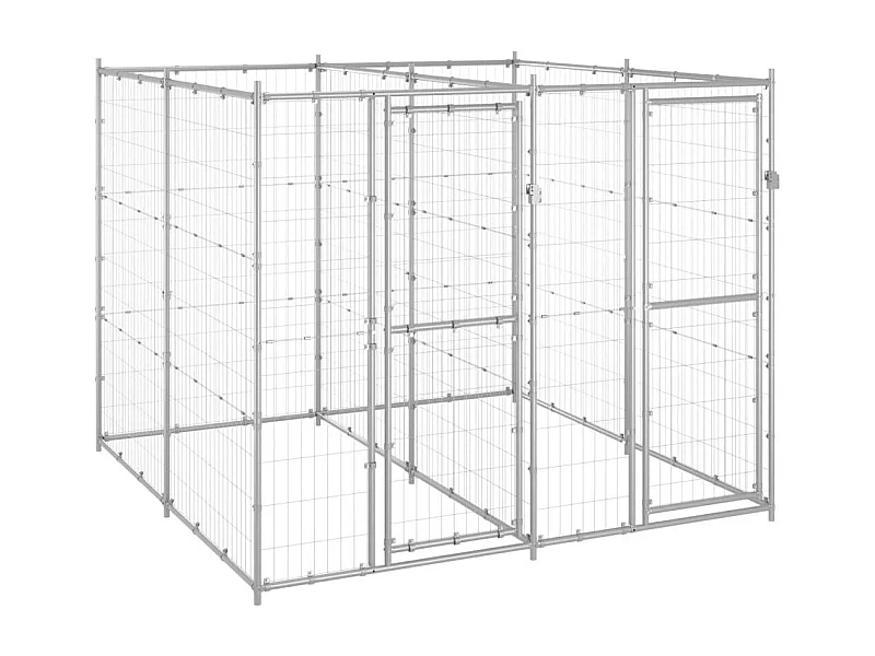 Chenil extérieur cage enclos 220 x 220 x 180 cm 02_0000422
