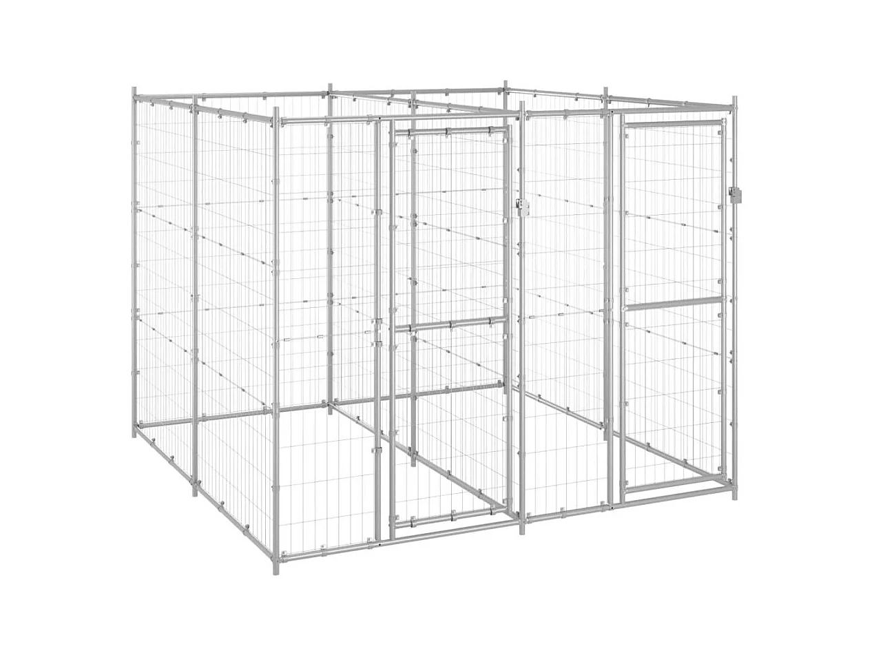 Chenil extérieur cage enclos 220 x 220 x 180 cm 02_0000422