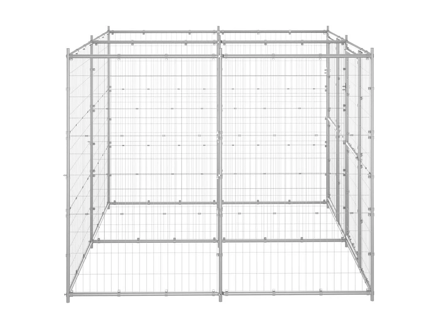 Recinto per animali da esterno per cani in acciaio zincato 4,84 m² 02_0000422