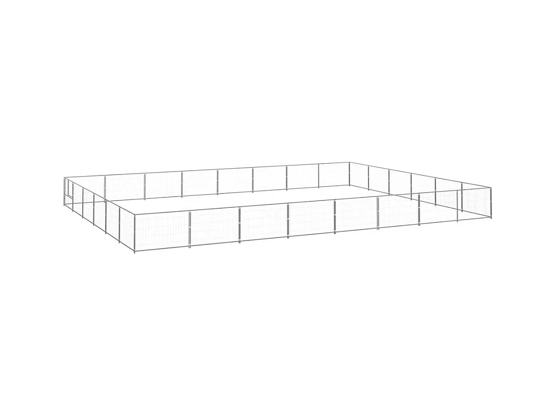 Chenil extérieur cage enclos argenté 800 x 600 x 70 cm 02_0000283